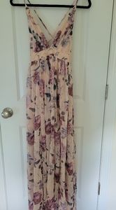 Pink floral maxi